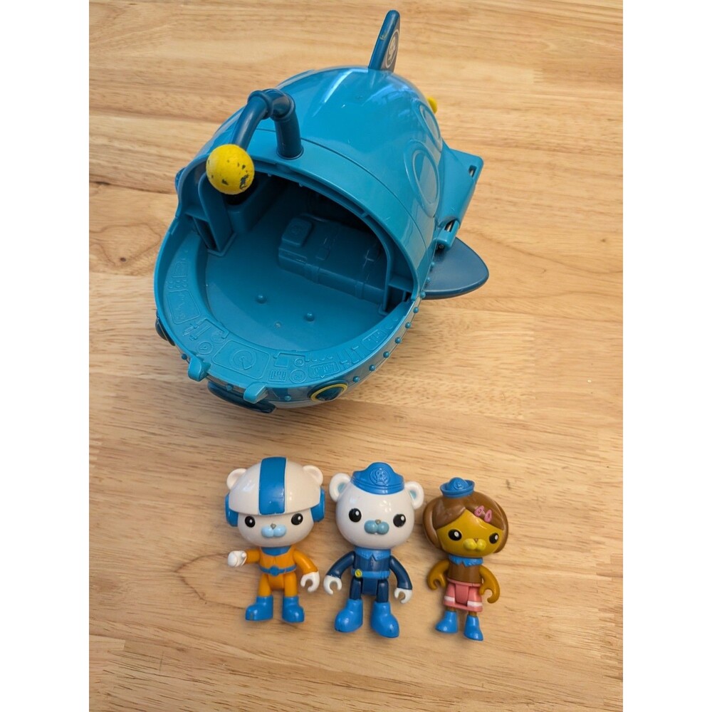 Octonauts Gup-A Mission Blue Vehicle Submarine Toy 4 Piece Lot Figures